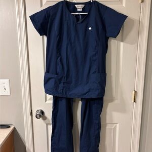 Navy Blue Scrub Set